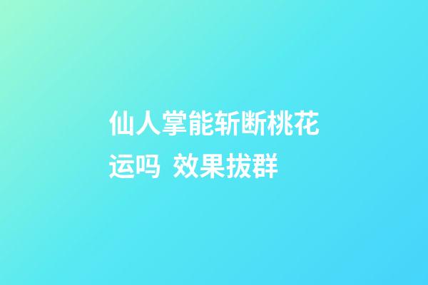 仙人掌能斩断桃花运吗  效果拔群